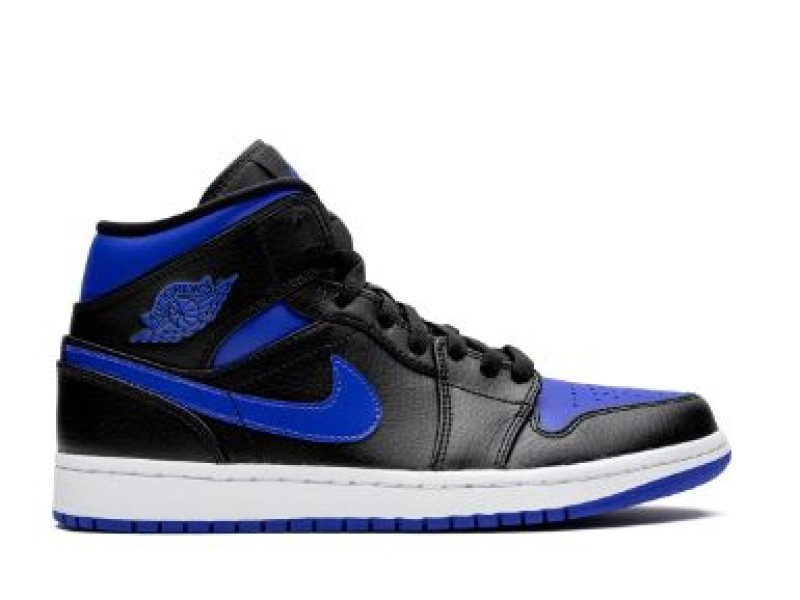 Nike Air Jordan 1 Mid negro con azul